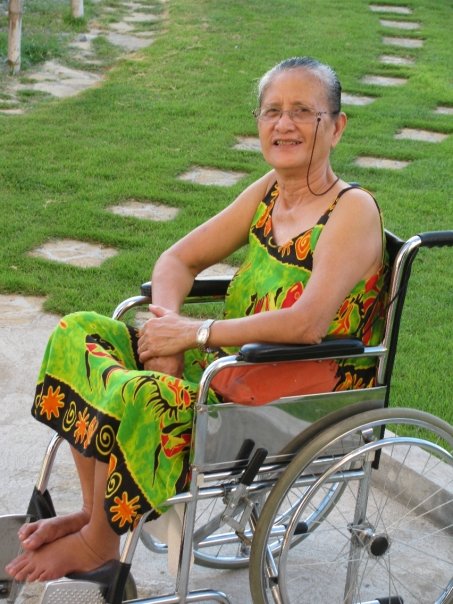 Inay on a wheelchair